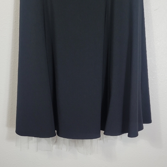 Y2K 90s Ruby Mini Strapless Dress S Black Tulle Whimsigoth Grunge Hoco Cocktail - Picture 3 of 13